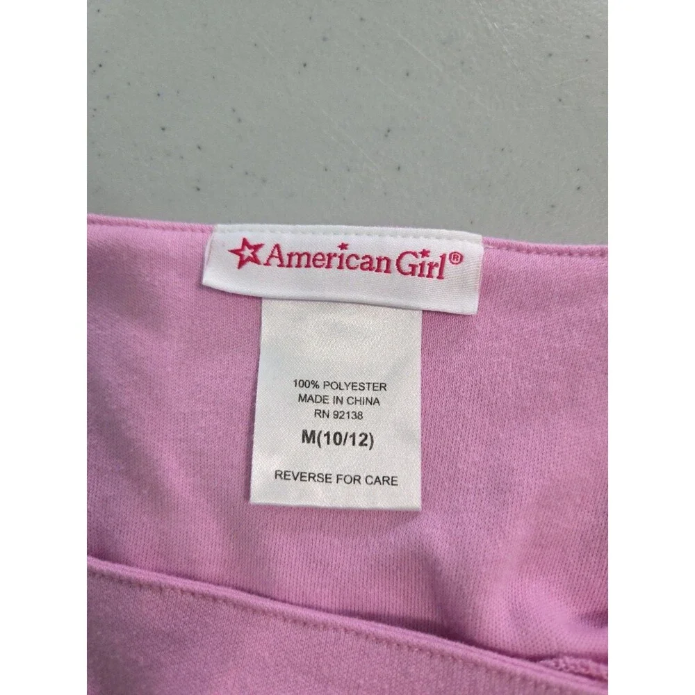 American Girl Pink Butterfly Long Sleeve Top Shirt Size Medium 10/12